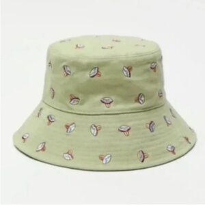Embroidered Plant Mushroom Boho Peasant Hipster Hippie Art Hip Street Bucket Hat